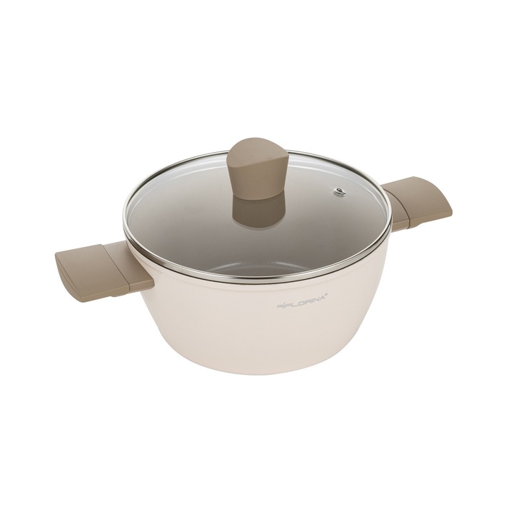 Oala Florina Mokka 20cm 2.1L aluminiu, ceramica, inductie, gaz