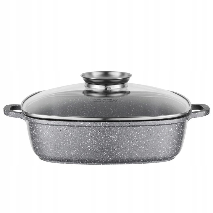 Tigaie Florina 28x28cm 3.5L cu Aromatizator, gri