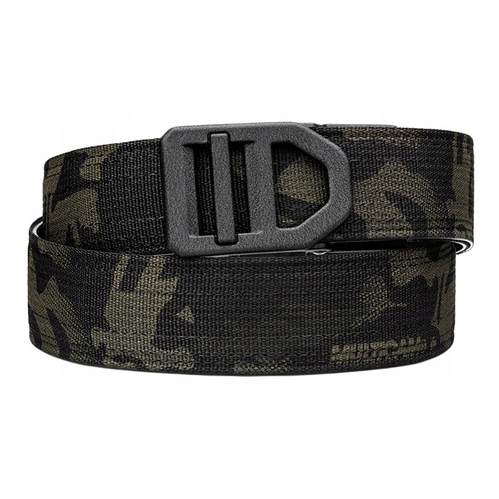 Curea tactica KORE Essentials X5, camuflaj MultiCam Black, 40mm, lungime ajustabila 112cm