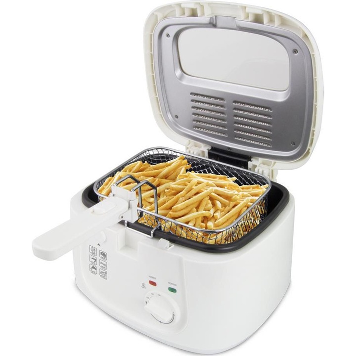 Friteuza Electrica Esperanza Deep Fryer, 1800 W, Capacitate 2.5 L, Alb