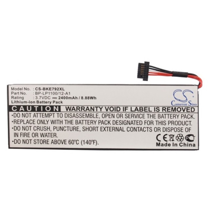 Cameron sino li-ion akkumulátor, 3.7v, 2400mAh, kompatibilis becker bp-lp1100, 12-a1 -vel