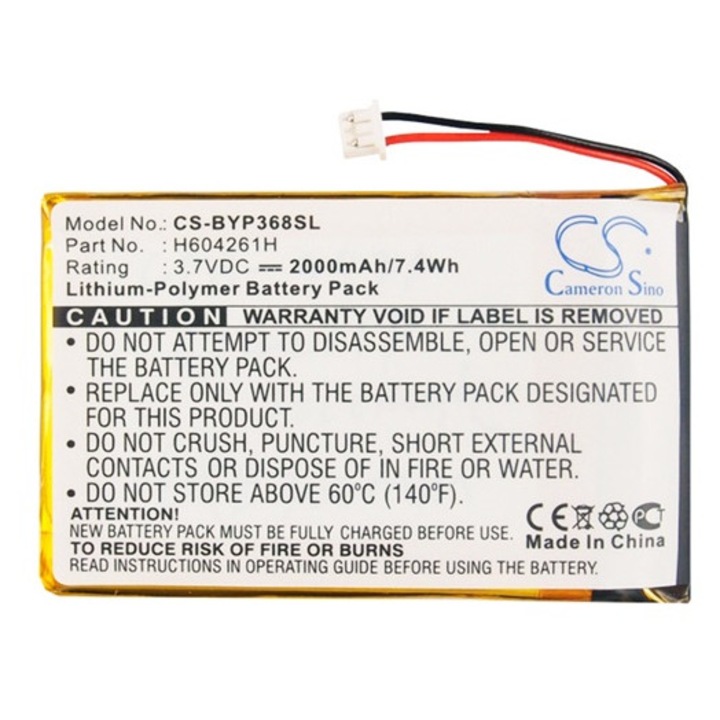 Cameron sino li-polymer akkumulátor, 3.7v, 2000mAh, kompatibilis bushnell h604261h -vel