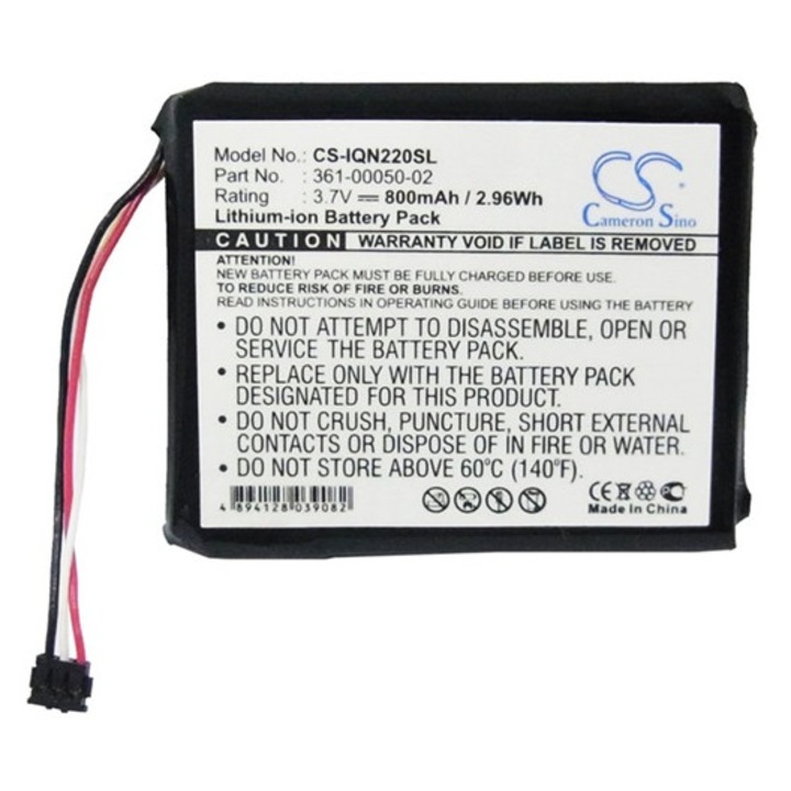 Cameron sino li-ion akkumulátor, 3.7v, 800mAh, kompatibilis garmin 361-00050-02 -vel