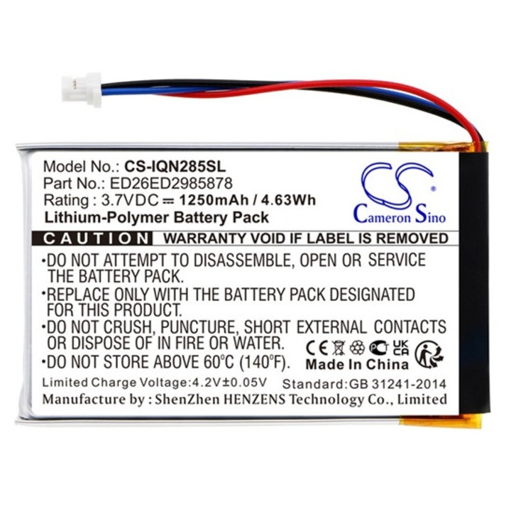 Cameron sino li-polymer akkumulátor, 3.7v, 1250mAh, kompatibilis garmin ed26ed2985878 -vel