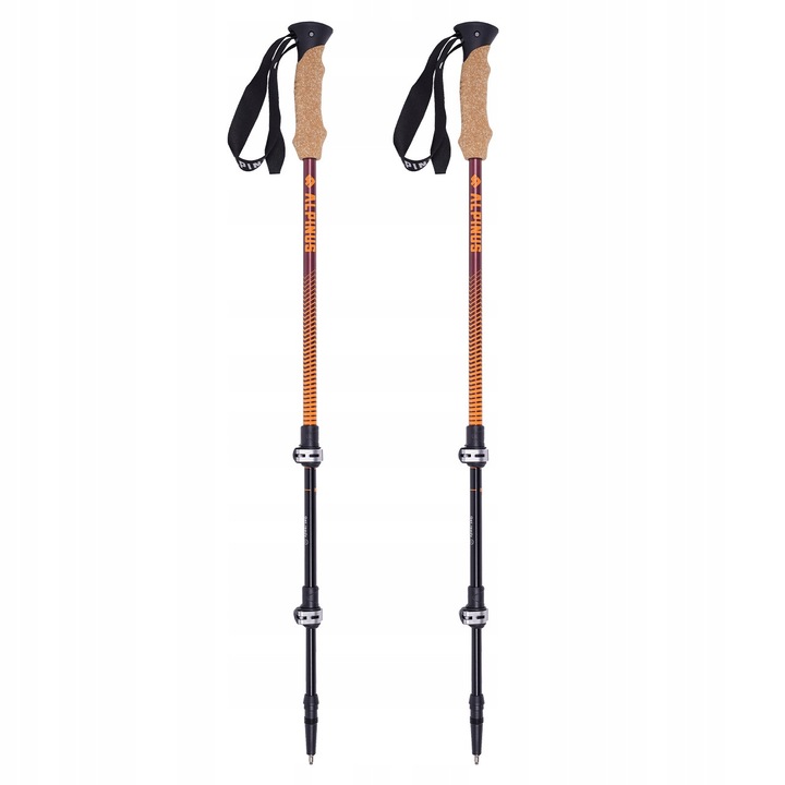 Alpinus Monte Rosa túrabotok, 3 szegmenses, parafa markolat, 65-135 cm, többszínű