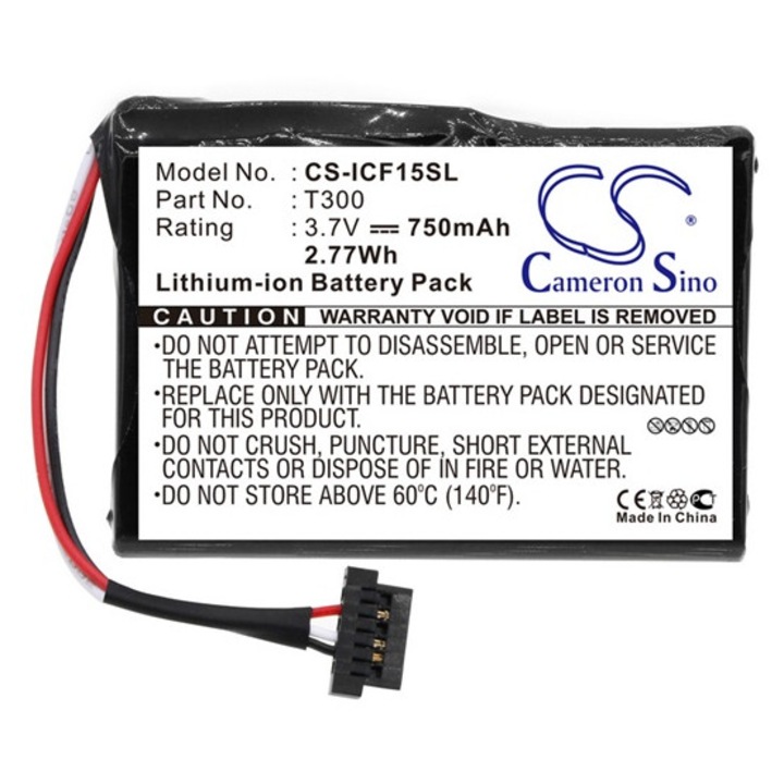 Cameron sino li-ion akkumulátor, 3.7v, 750mAh, kompatibilis navman t300 kompatibilis-vel