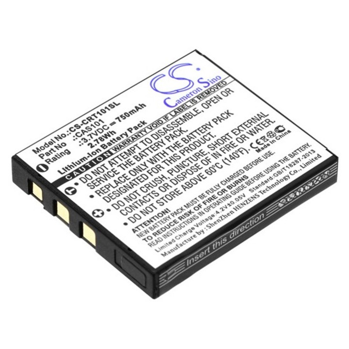 Cameron sino li-ion akkumulátor, 3.7v, 750mAh, kompatibilis creative cas101 szürke-vel