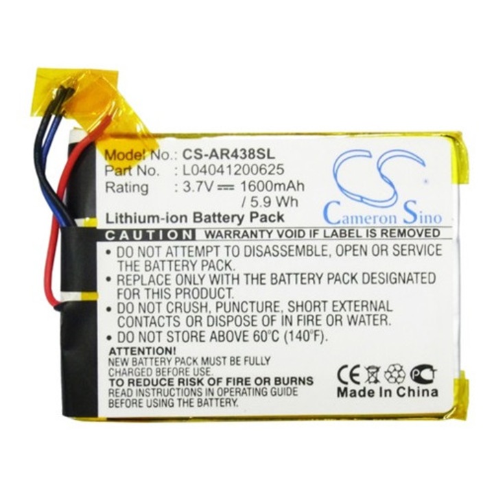 Cameron sino li-polymer akkumulátor, 3.7v, 1600mAh, kompatibilis archos l04041200625 -vel