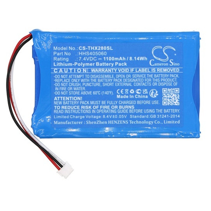 Cameron sino li-polymer akkumulátor, 7.4v, 1100mAh, kompatibilis technaxx hhs405060 kék-vel