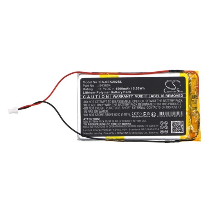 Cameron sino li-polymer akkumulátor, 3.7v, 1500mAh, kompatibilis sennheiser 543604 -vel