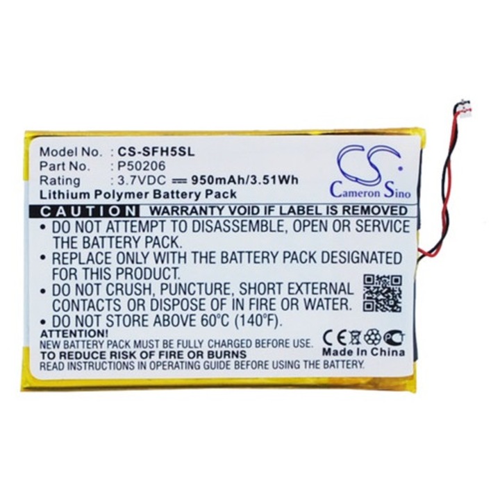 Cameron sino li-polymer akkumulátor, 3.7v, 950mAh, kompatibilis jnc p50206 -vel