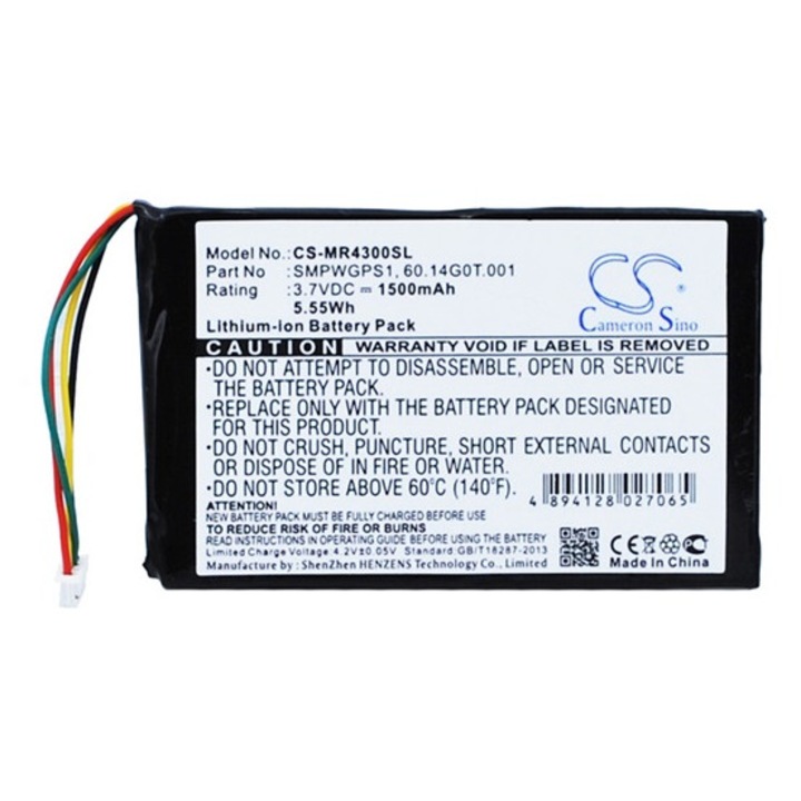 Cameron sino li-ion akkumulátor, 3.7v, 1500mAh, kompatibilis magellan smpwgps1 -vel