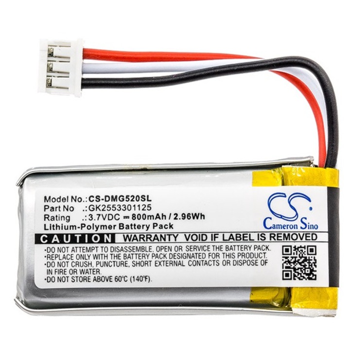 Cameron sino li-polymer akkumulátor, 3.7v, 800mAh, kompatibilis digital matter gk2553301125 -vel