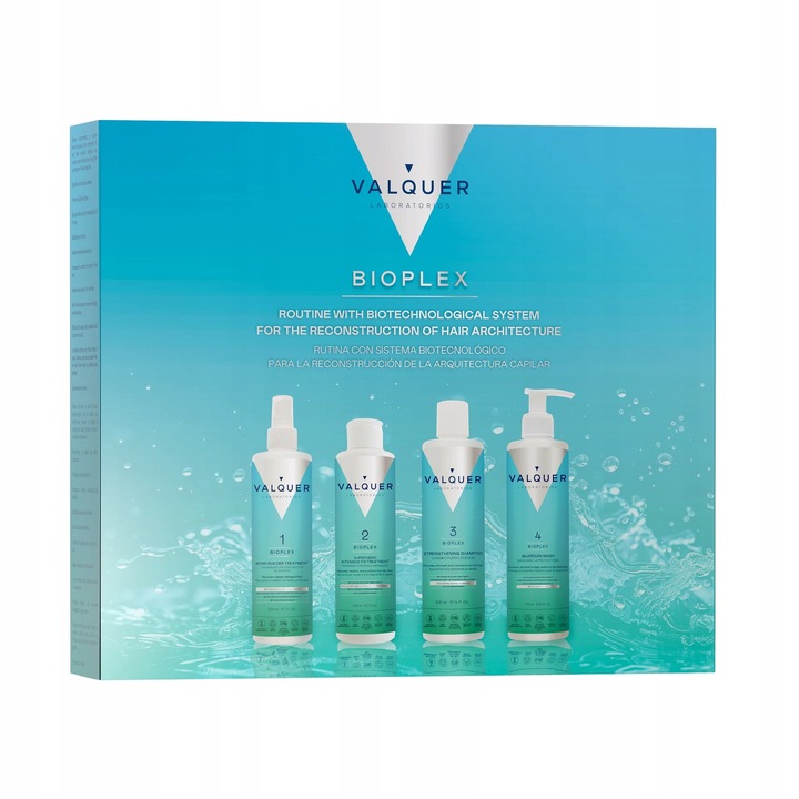 Комплект за третиране на коса, VALQUER, Bioplex Case, 4 продукта