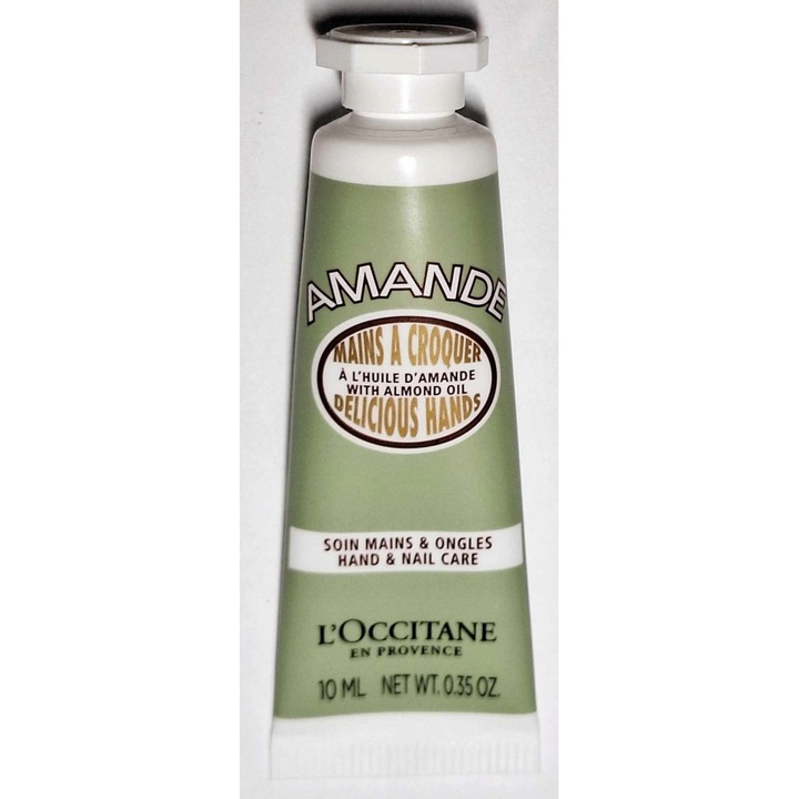 Lotiune mini, L'Occitane, Amande, 10ml, cu ulei si lapte de migdale, set mini cosmetice 7 piese