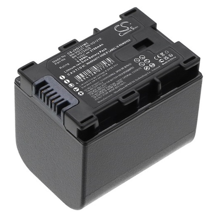 Cameron sino li-ion akkumulátor, 3.7v, 2700mAh, kompatibilis jvc bn-vg121 -vel