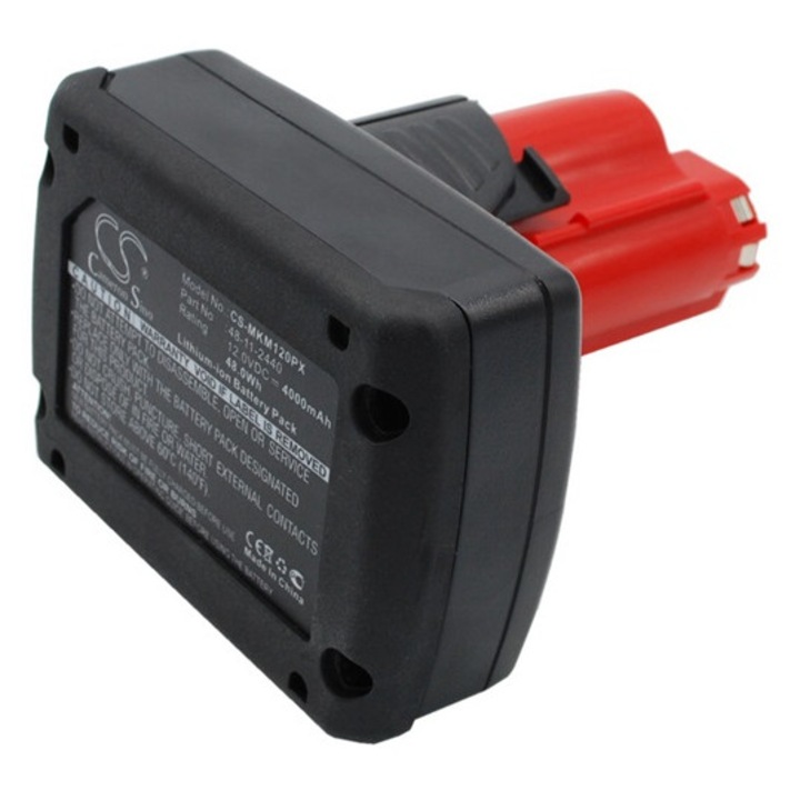 Cameron sino li-ion akkumulátor, 12v, 4000mAh, kompatibilis milwaukee 48-11-2440 -vel