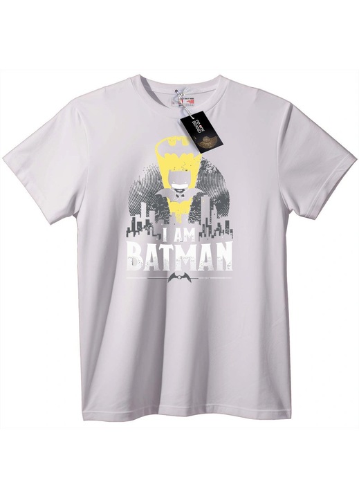 Tricou EU SUNT BATMAN, Alb