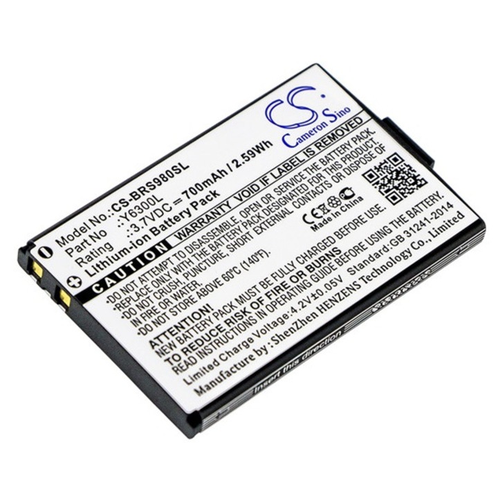 Cameron sino li-ion akkumulátor, 3.7v, 700mAh, kompatibilis blinc y6300l -vel