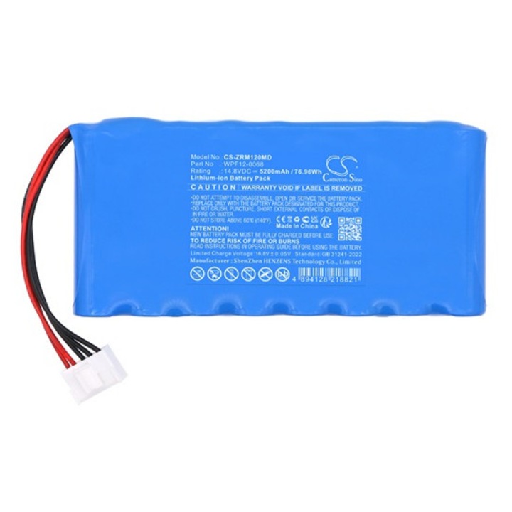 Cameron sino li-ion akkumulátor, 14.8v, 5200mAh, kompatibilis zoncare wpf12-0068 kék-vel