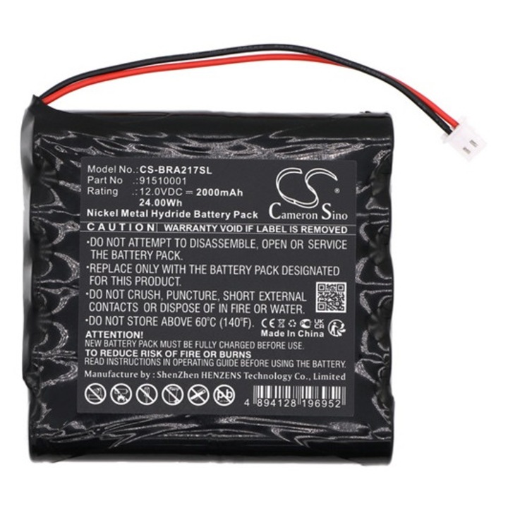 Cameron sino ni-mh akkumulátor, 12v, 2000mAh, kompatibilis bora 91510001 -vel