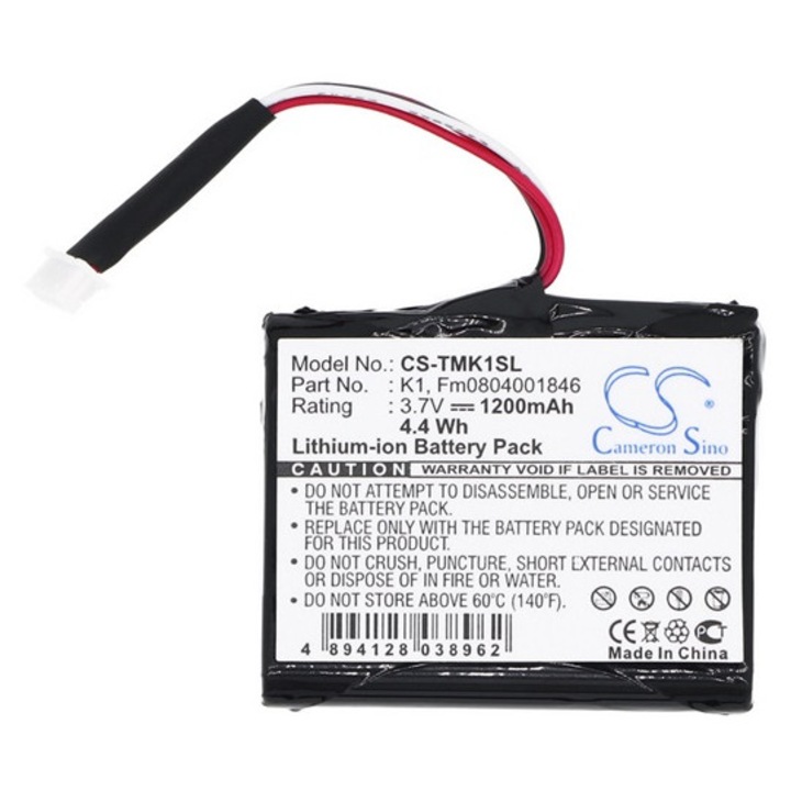 Cameron sino li-ion akkumulátor, 3.7v, 1200mAh, kompatibilis tomtom k1 -vel