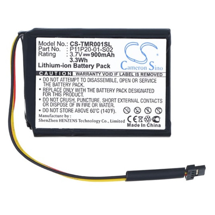 Cameron sino li-ion akkumulátor, 3.7v, 900mAh, kompatibilis tomtom p11p20-01-s02 -vel