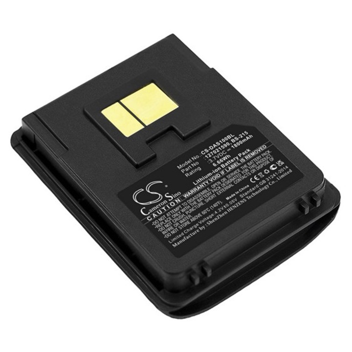 Cameron sino li-ion akkumulátor, 3.7v, 1800mAh, kompatibilis datalogic bs-215 -vel