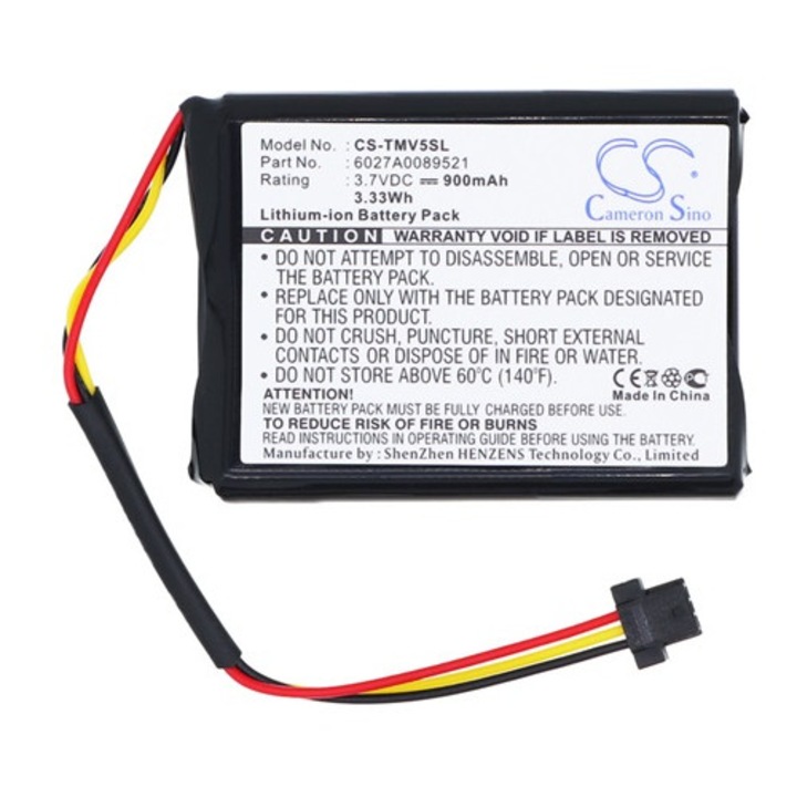 Cameron sino li-ion akkumulátor, 3.7v, 900mAh, kompatibilis tomtom 6027a0089521 -vel