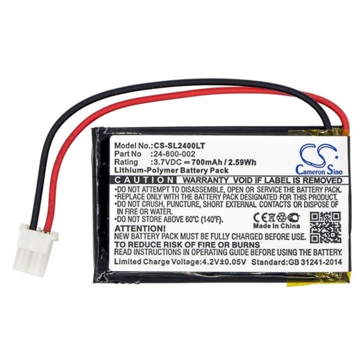 Cameron sino li-polymer akkumulátor, 3.7v, 700mAh, kompatibilis solar led light 24-800-002 -vel