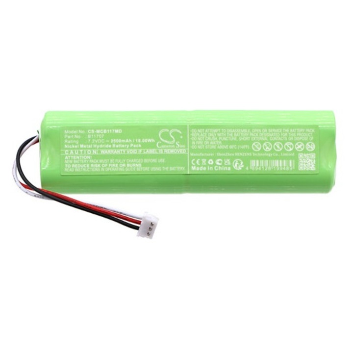 Cameron sino ni-mh akkumulátor, 7.2v, 2500mAh, kompatibilis medical compression system b11707 zöld-vel