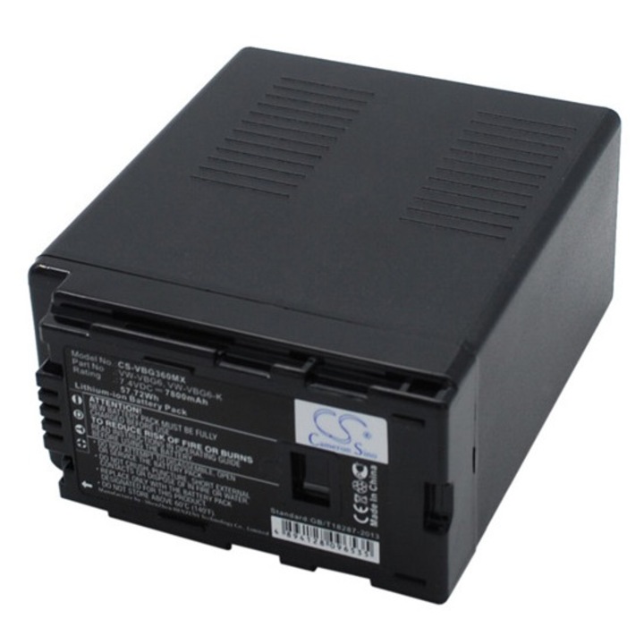 Cameron sino li-ion akkumulátor, 7.4v, 7800mAh, kompatibilis panasonic vw-vbg6 -vel