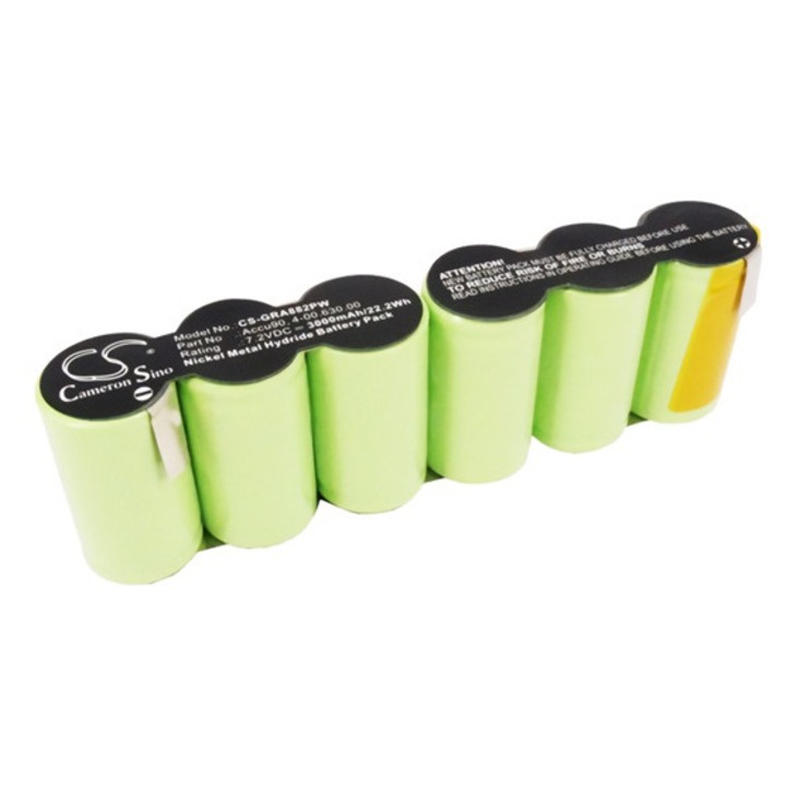 Cameron sino ni-mh akkumulátor, 7.2v, 3000mAh, kompatibilis gardena accu90 zöld-vel