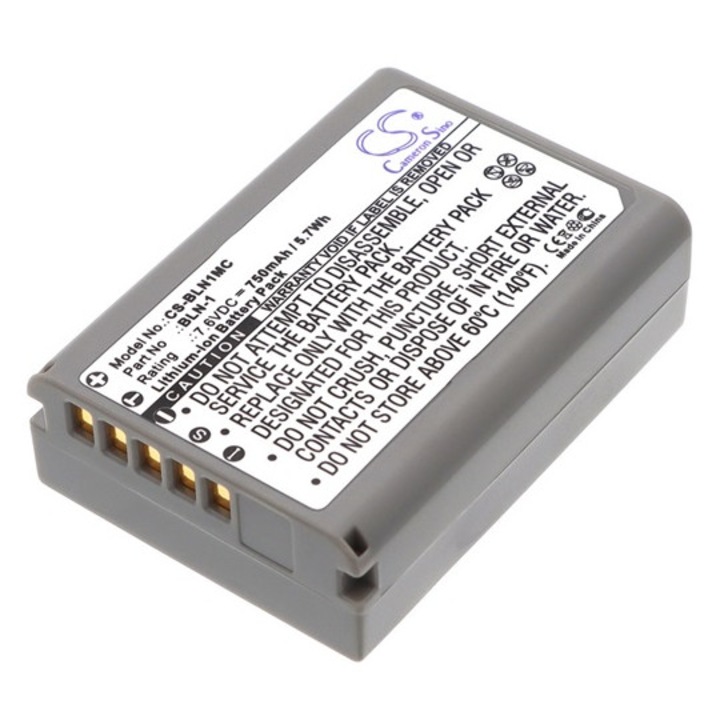 Cameron sino li-ion akkumulátor, 7.6v, 750mAh, kompatibilis olympus bln-1 szürke-vel