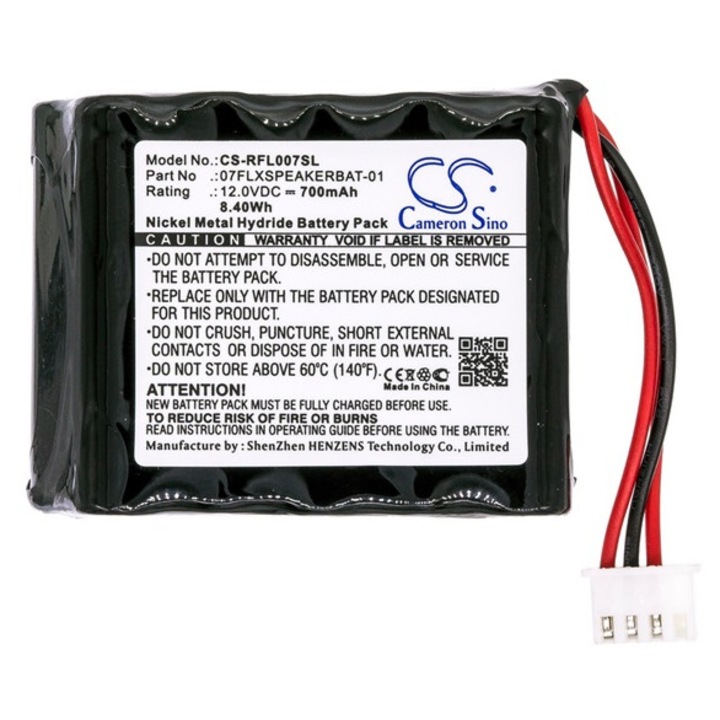 Cameron sino ni-mh akkumulátor, 12v, 700mAh, kompatibilis revolabs 07flxspeakerbat-01 -vel