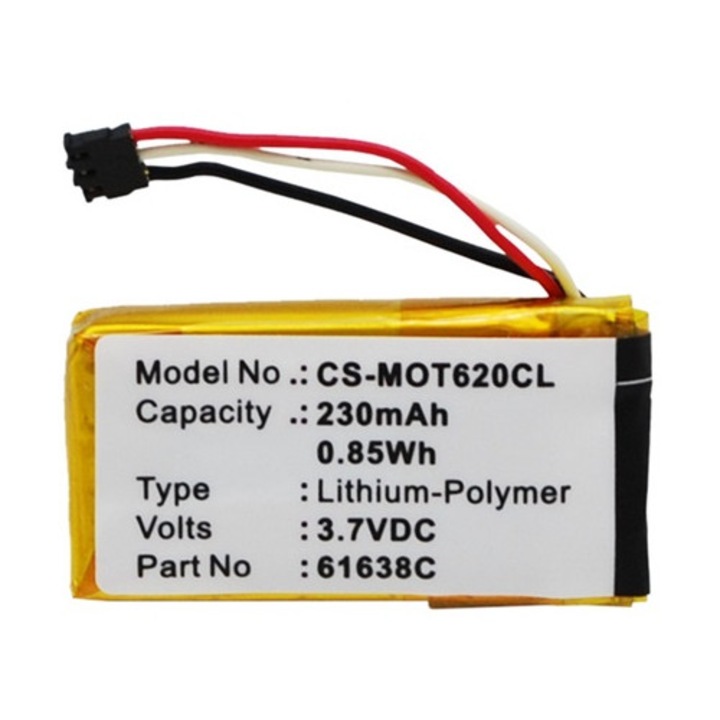 Cameron sino li-polymer akkumulátor, 3.7v, 230mAh, kompatibilis motorola 61638c -vel