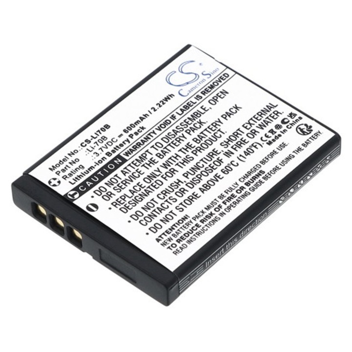 Cameron sino li-ion akkumulátor, 3.7v, 600mAh, kompatibilis olympus li-70b -vel