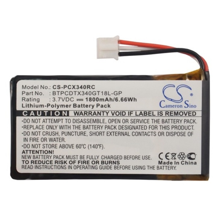 Cameron sino li-polymer akkumulátor, 3.7v, 1800mAh, kompatibilis sprint btpcdtx340gt18l-gp -vel