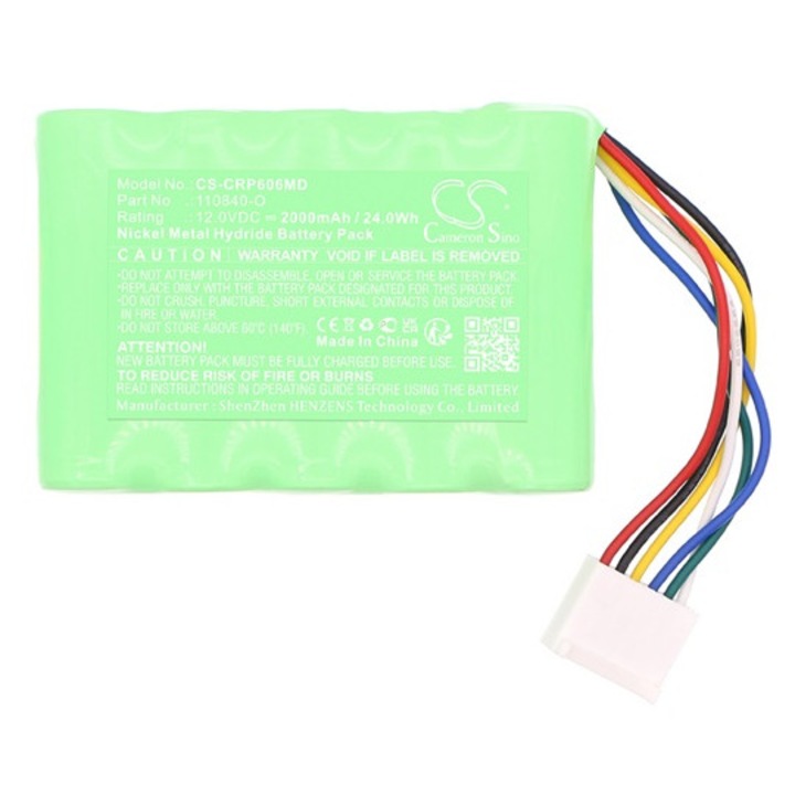 Cameron sino ni-mh akkumulátor, 12v, 2000mAh, kompatibilis codan 110840-o zöld-vel