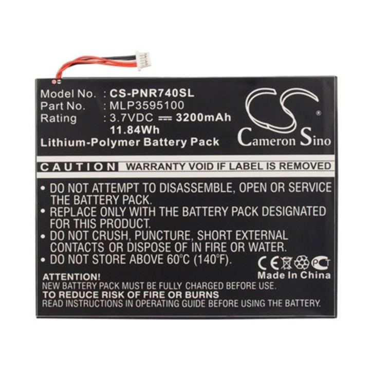 Cameron sino li-polymer akkumulátor, 3.7v, 3200mAh, kompatibilis pandigital mlp3595100 -vel