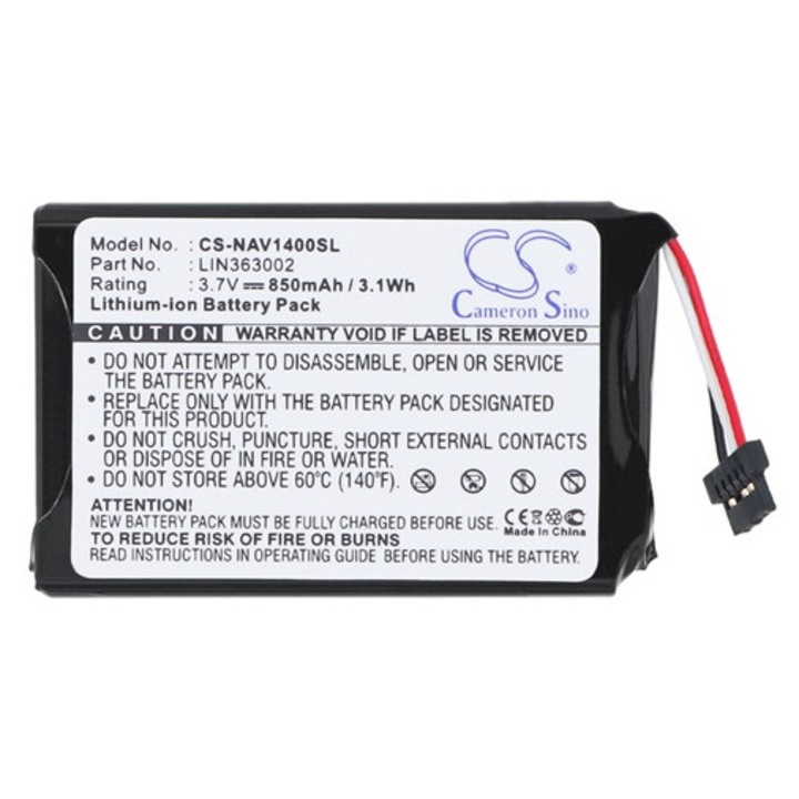 Cameron sino li-ion akkumulátor, 3.7v, 850mAh, kompatibilis navigon lin363002 -vel