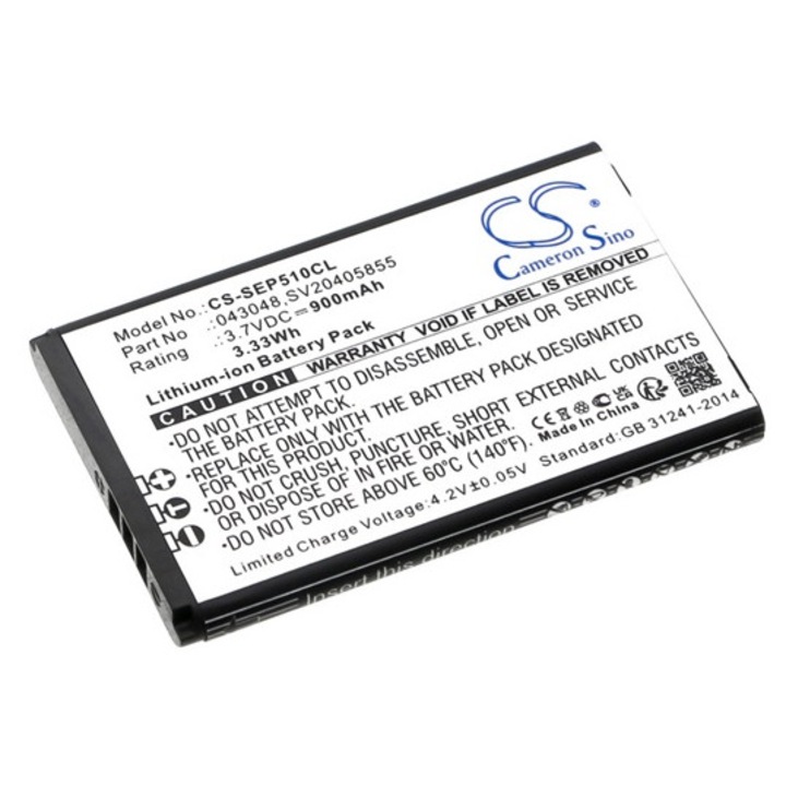 Cameron sino li-ion akkumulátor, 3.7v, 900mAh, kompatibilis swissvoice 043048 -vel