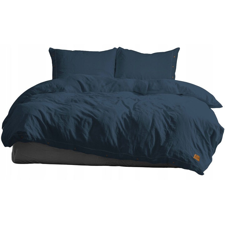 Ágyneműgarnitúra, Detexpol, Pure Eco Line, 100% pamut, farmer, 220x200cm + 2 párna 70x80cm