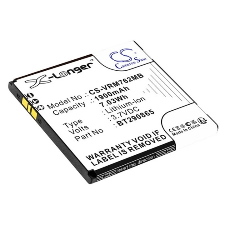 Cameron sino li-polymer akkumulátor, 3.7v, 1900mAh, kompatibilis v tech bt290865 -vel