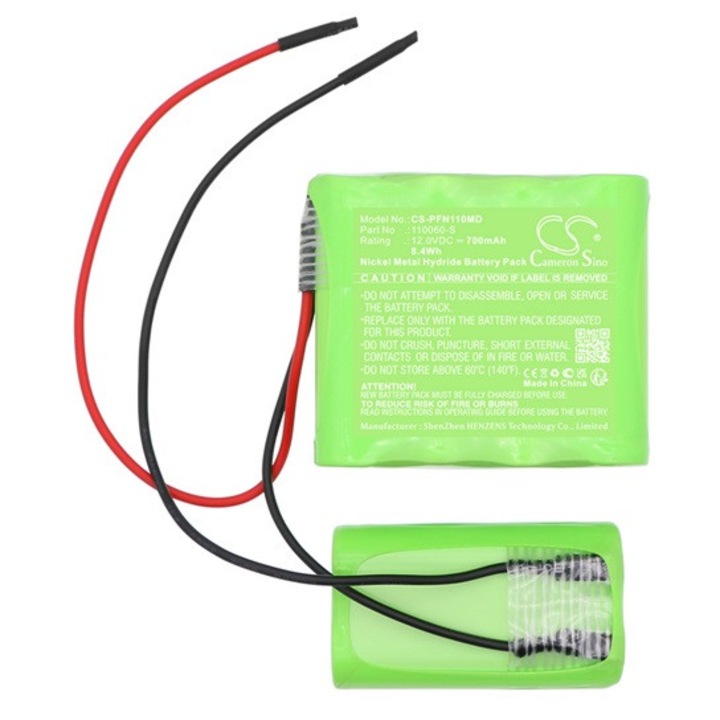 Cameron sino ni-mh akkumulátor, 12v, 700mAh, kompatibilis pfrimmer 110060-s zöld-vel