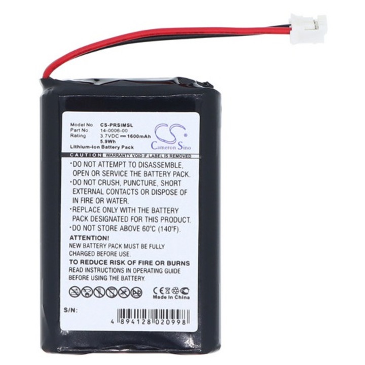 Cameron sino li-ion akkumulátor, 3.7v, 1600mAh, kompatibilis palm 14-0006-00 -vel