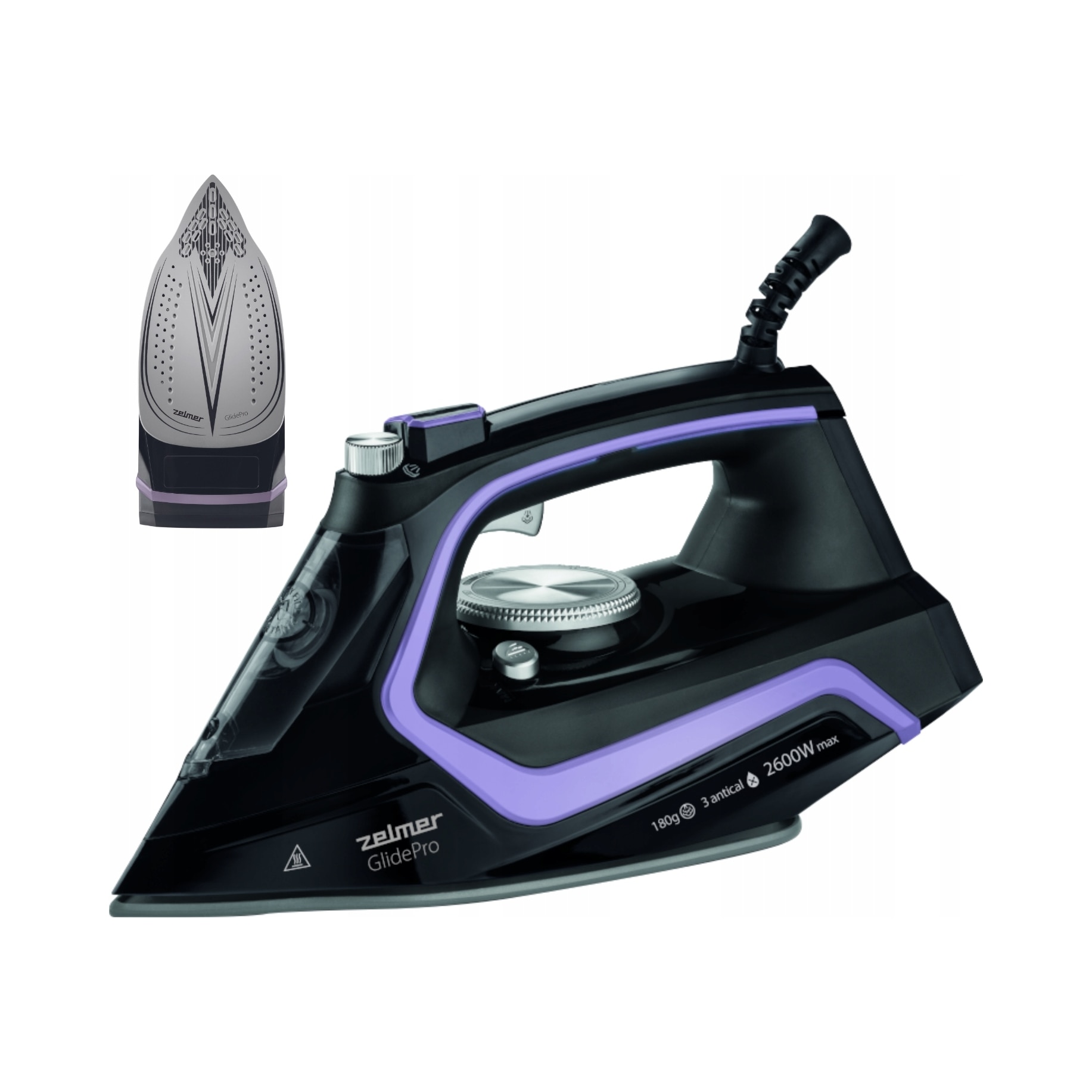 Zelazko parove Zelmer ZIR2600, 2600W, 180g, ceramica, 1,9m