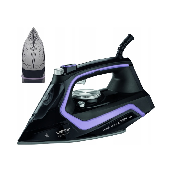 Zelazko parove Zelmer ZIR2600, 2600W, 180g, ceramica, 1,9m