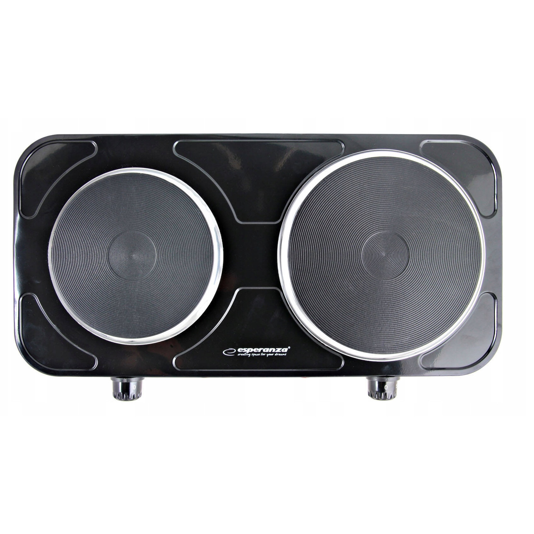 Aragaz electric Esperanza Yellowstone, 2 plite, negru, 2500W