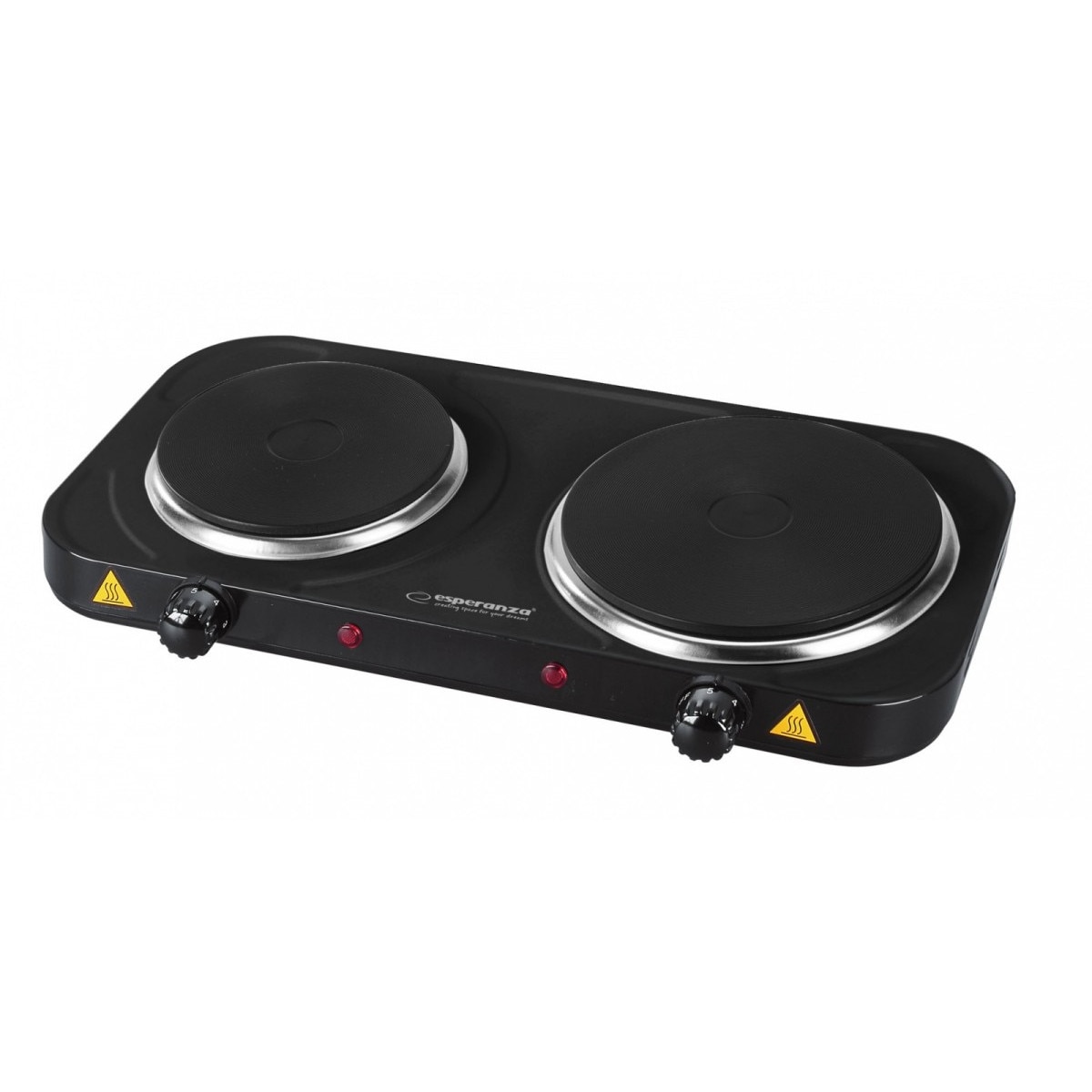 Aragaz electric Esperanza Yellowstone, 2 plite, negru, 2500W